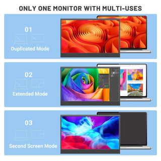 Konsalz 15.6 Inch Touch Screen Portable Monitor, FHD 1920 × 1080, IPS Ultra-Thin Laptop Monitor, HDMI, USB Type-C, Dual Speakers, Display Screen Gaming Monitor for Laptop, PC, Phone, Mac, Xbox PS5/PS4 Switch - Konsalz