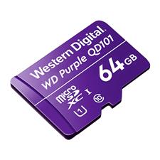 Western Digital WD Purple 64GB MicroSDXC Card 24/7 for Surveillance IP Cameras mDVRs NVR Dash Cams Drones