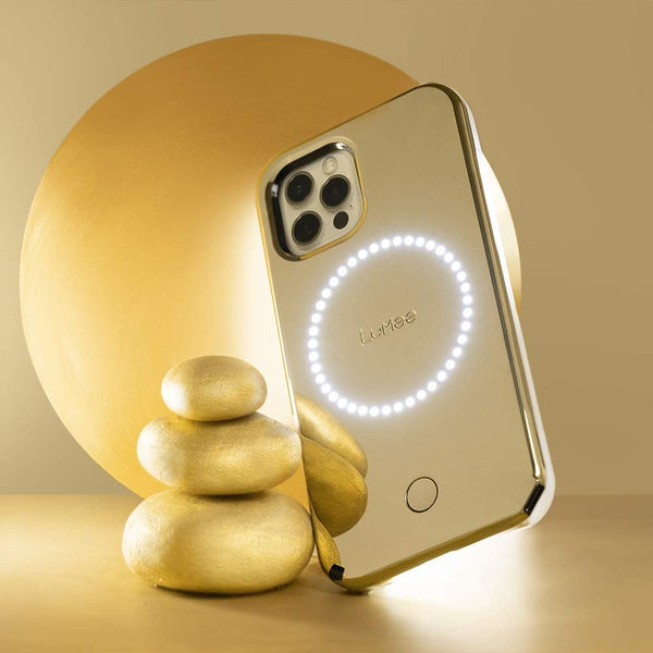 Case-Mate LuMee Halo Case  - For iPhone 12/12 Pro 6.1 - Gold Mirror w/ Micropel