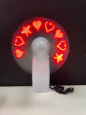 Konsalz Mini Fan with Customisable Text on LED Light, Handy, USB Rechargeable, Unique Gift Idea, Gift for her, Valentine's Day Gift, Christmas Gift, Gift for him - Konsalz